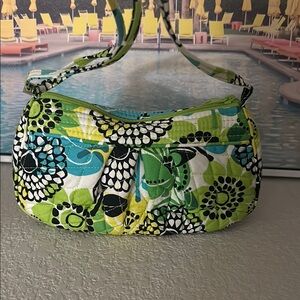Vera Bradley Limes Up Cassidy Hobo Shoulder Bag Green Purse Green Yellow…